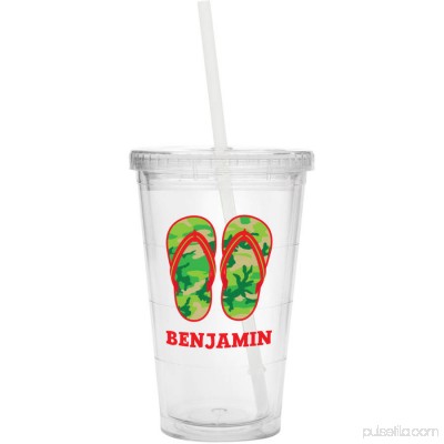 Personalized Flip Flop Tumbler, Available in Green or Red 562897300